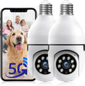 Light Bulb Security Camera Outdoor 2-Pack - 2K Color Night Vision