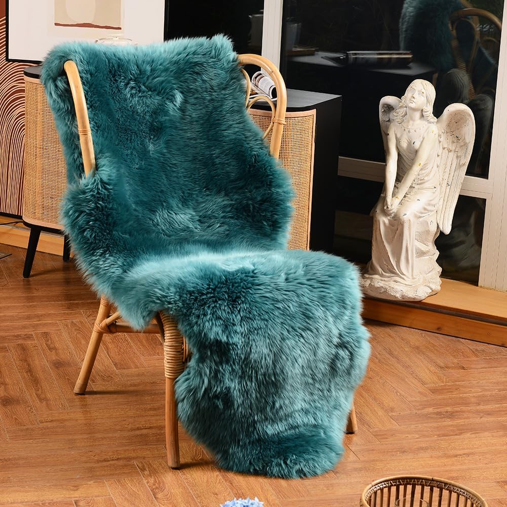 Genuine Sheepskin Area Rug for Living Room and Bedroom Decor