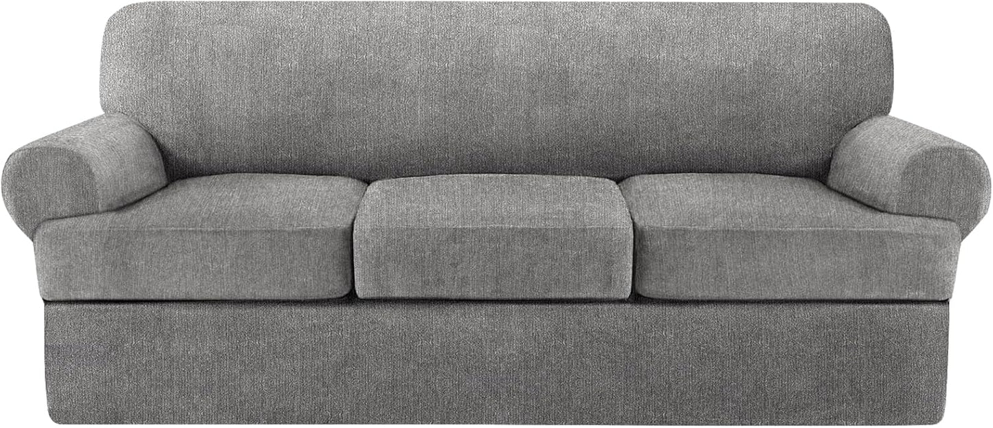 4 Piece T Cushion Sofa Slipcovers for Perfect Living Room Fit
