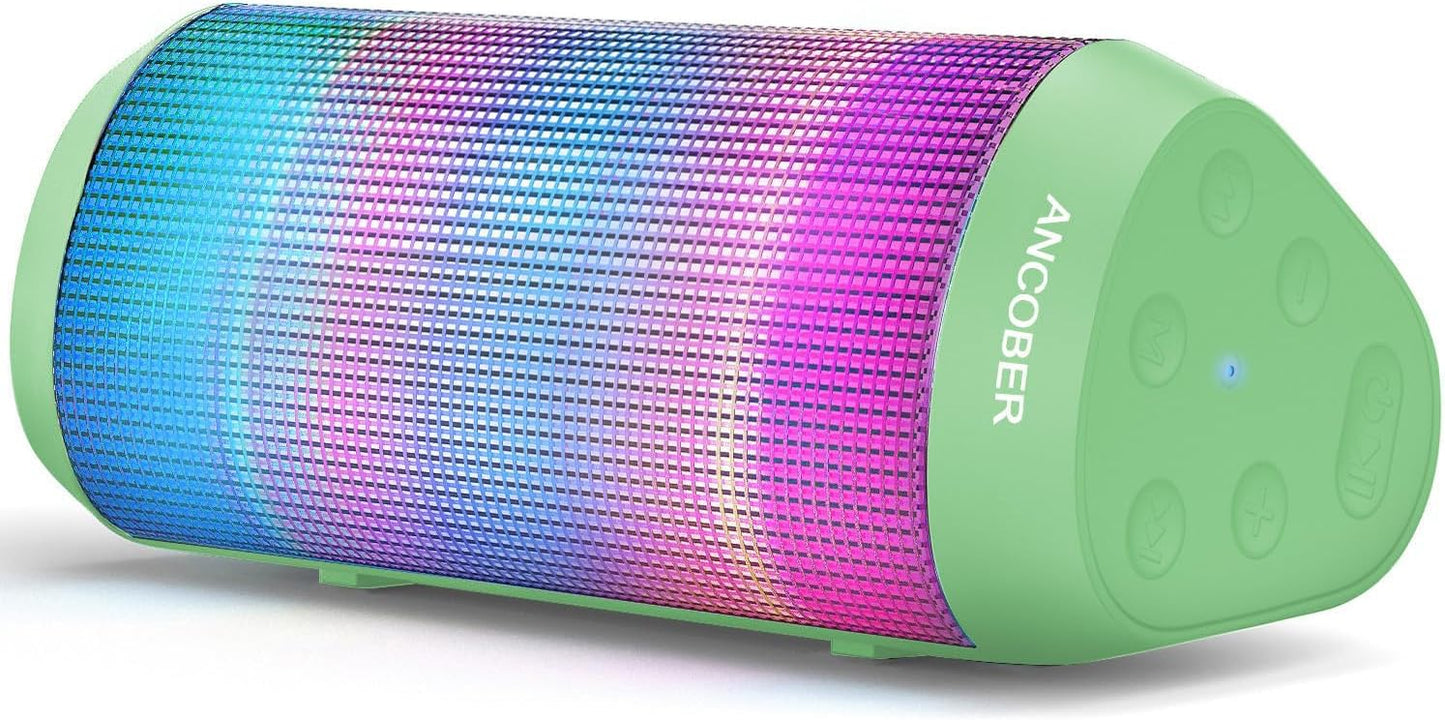 Portable Bluetooth Speaker with 15W HD Sound and LED Lights
