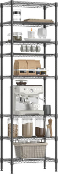 IZEUK 8 Tier Adjustable Metal Storage Shelving Unit - Heavy Duty