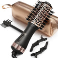 110-240V Travel Brush Hair Dryer - Compact 4-in-1 Travel Styler