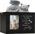 Pet Urn for Cat Ashes with Picture Frame - Wooden Keepsake