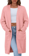 Long Sleeve Cardigan Sweaters for Women - Midlength Open Front Knit