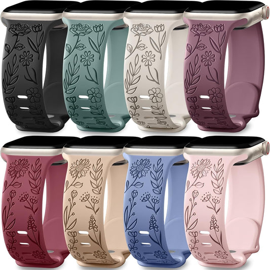 Ultra Soft Floral Bands for Apple Watch by Easuny