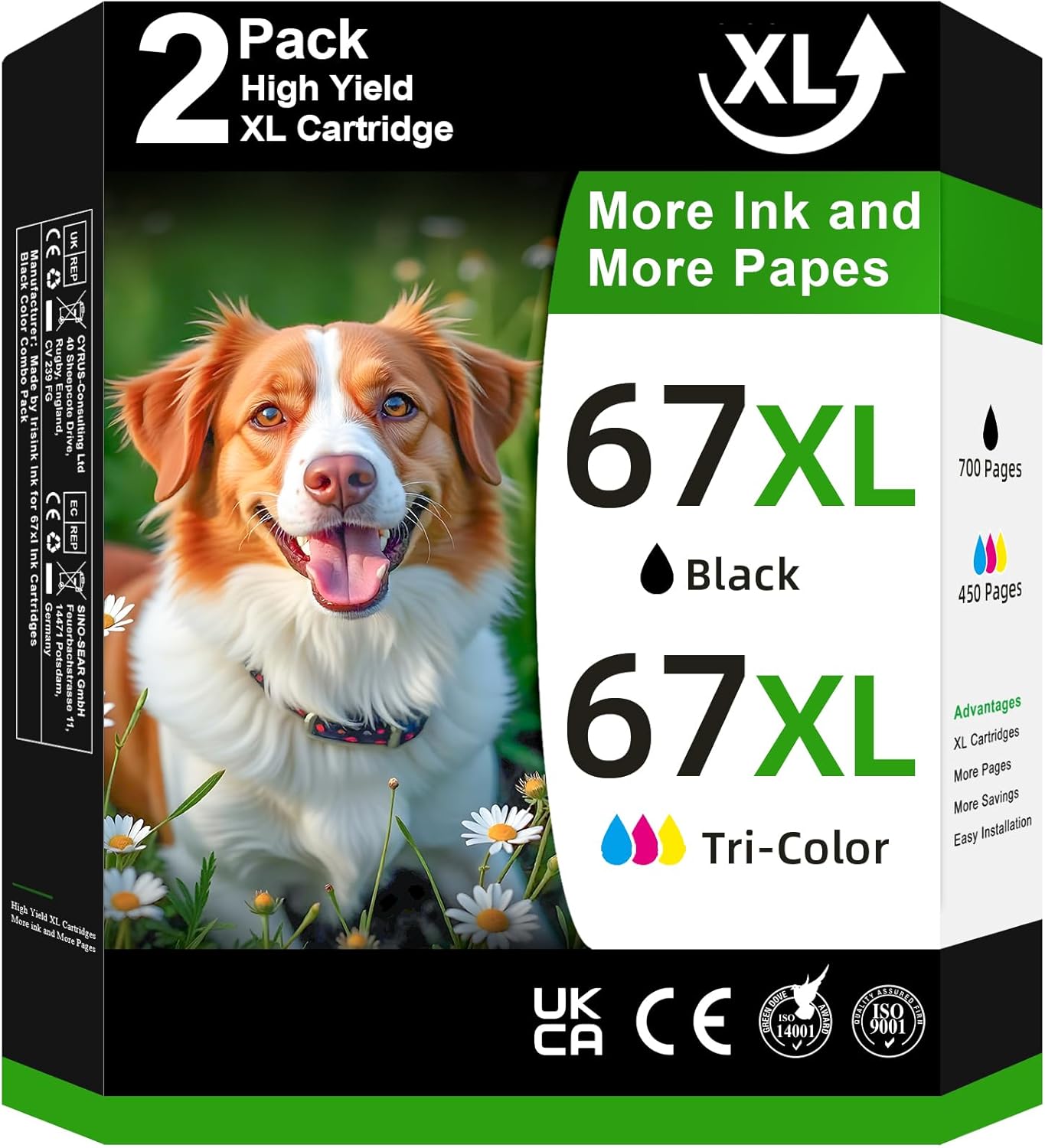 High Yield Compatible 67XL Ink Cartridge for HP Envy & DeskJet