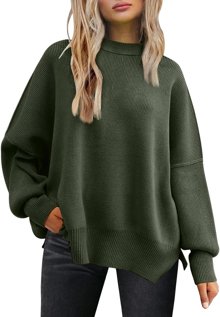 LILLUSORY Women's Oversized Batwing Sweaters for Fall Fashion
