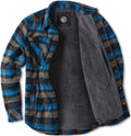 CQR Men's Flannel Shirt Jacket Long Sleeve - Warm Outdoor Plaid Coat