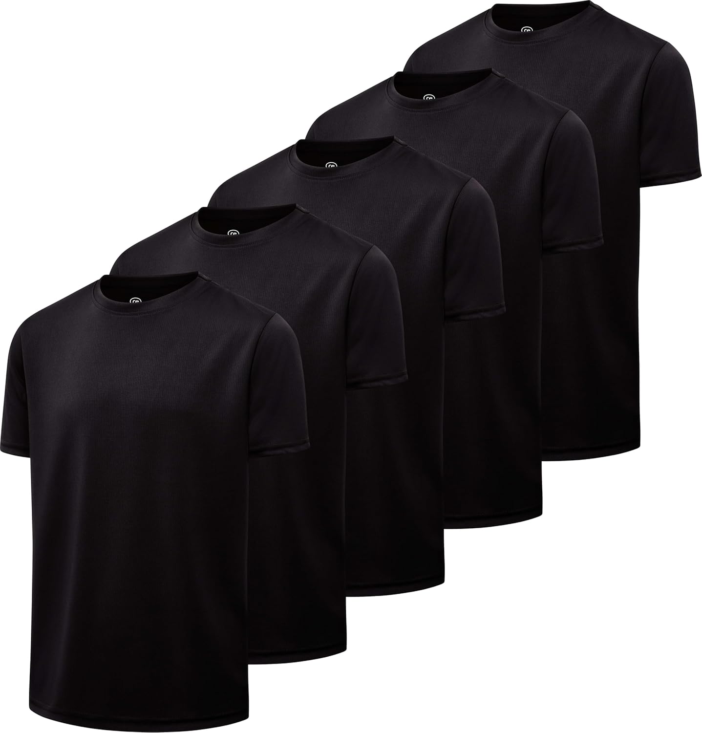 Real Essentials Boy's Active Athletic Performance Shirts 5 Pack