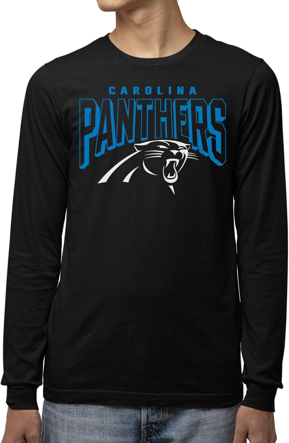 Carolina Panthers Long Sleeve Fan Shirt - Bold Logo Tee