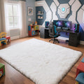 Fluffy Rug Shaggy Area Rug 6x9 - Extra Soft White Shaggy Comfort