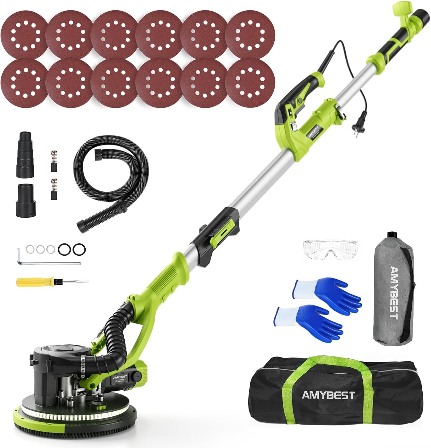 Powerful Electric Drywall Sander with Vacuum Dust Collection