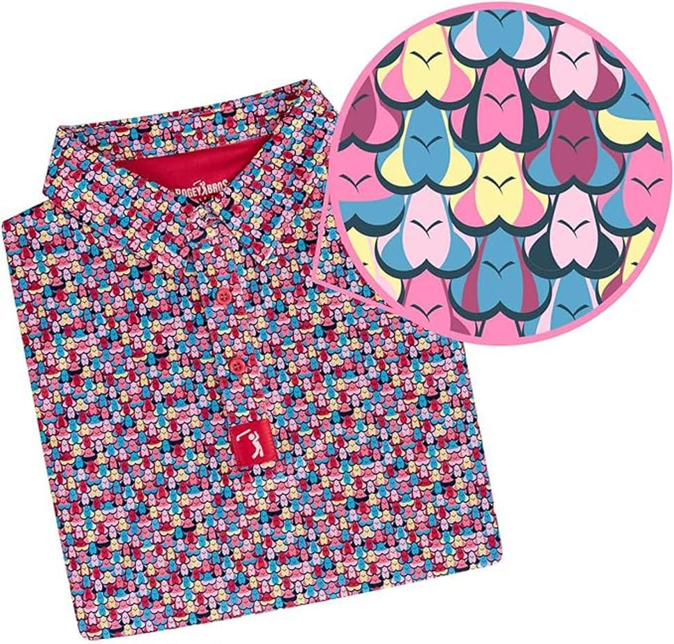 Funny Golf Polo Shirts with UPF 50 Protection for Men