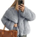 Faux Fur Coat Fluffy Faux Fur Jacket - Warm Shaggy Short Coat