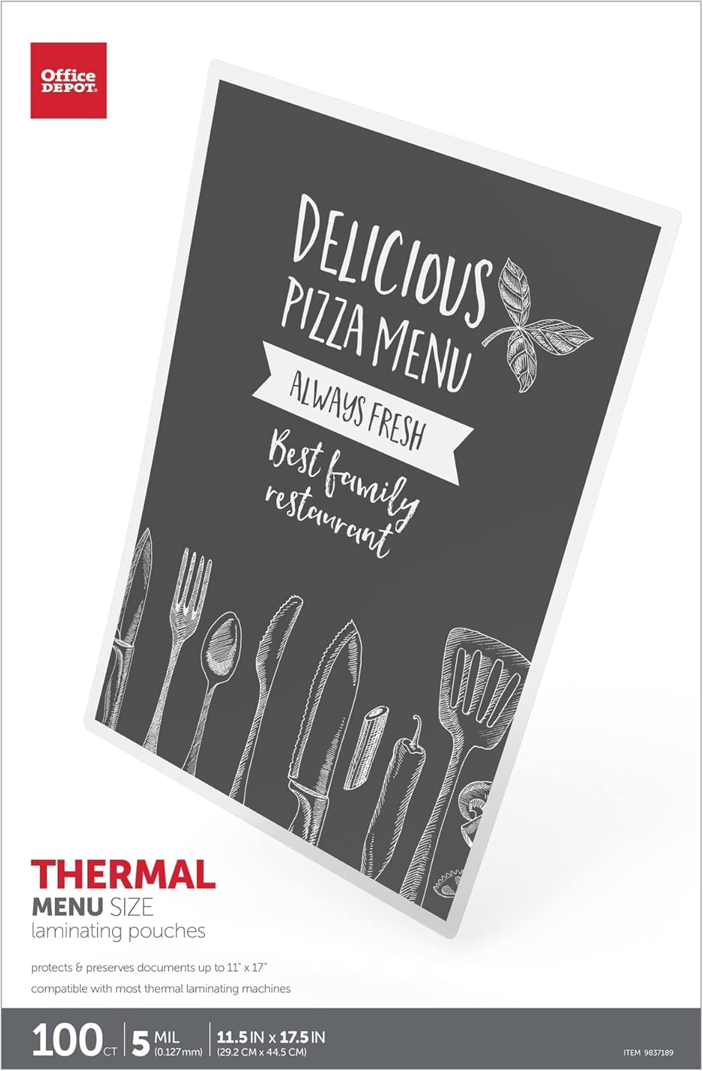 Protect Your Menus with Office Depot Laminating Pouches