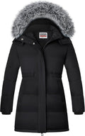 Girl's Winter Long Coat Hooded Parka - Warm Windproof Puffer