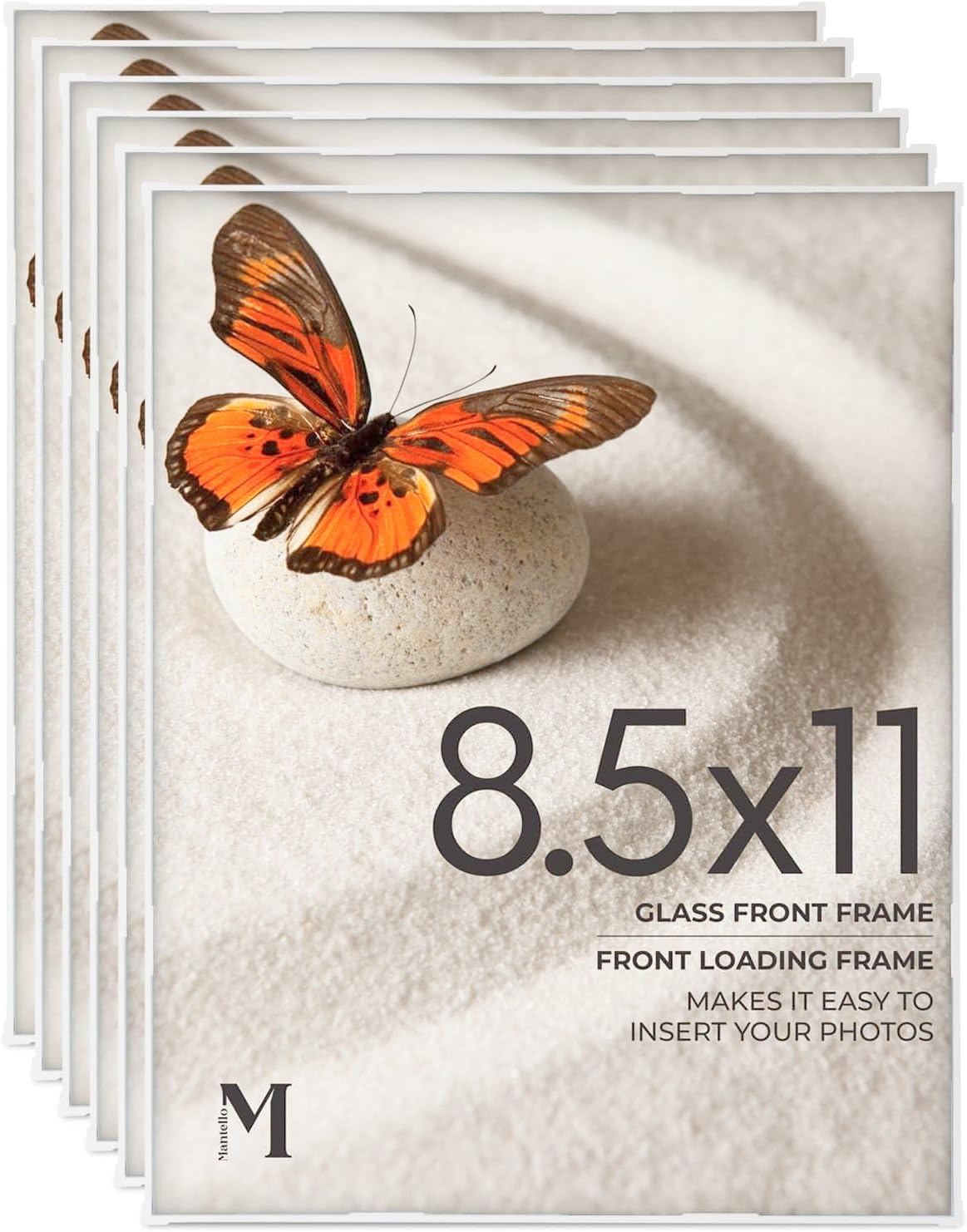 MANTELLO ESSENTIALS 8.5x11 Front Loading Picture Frame Set