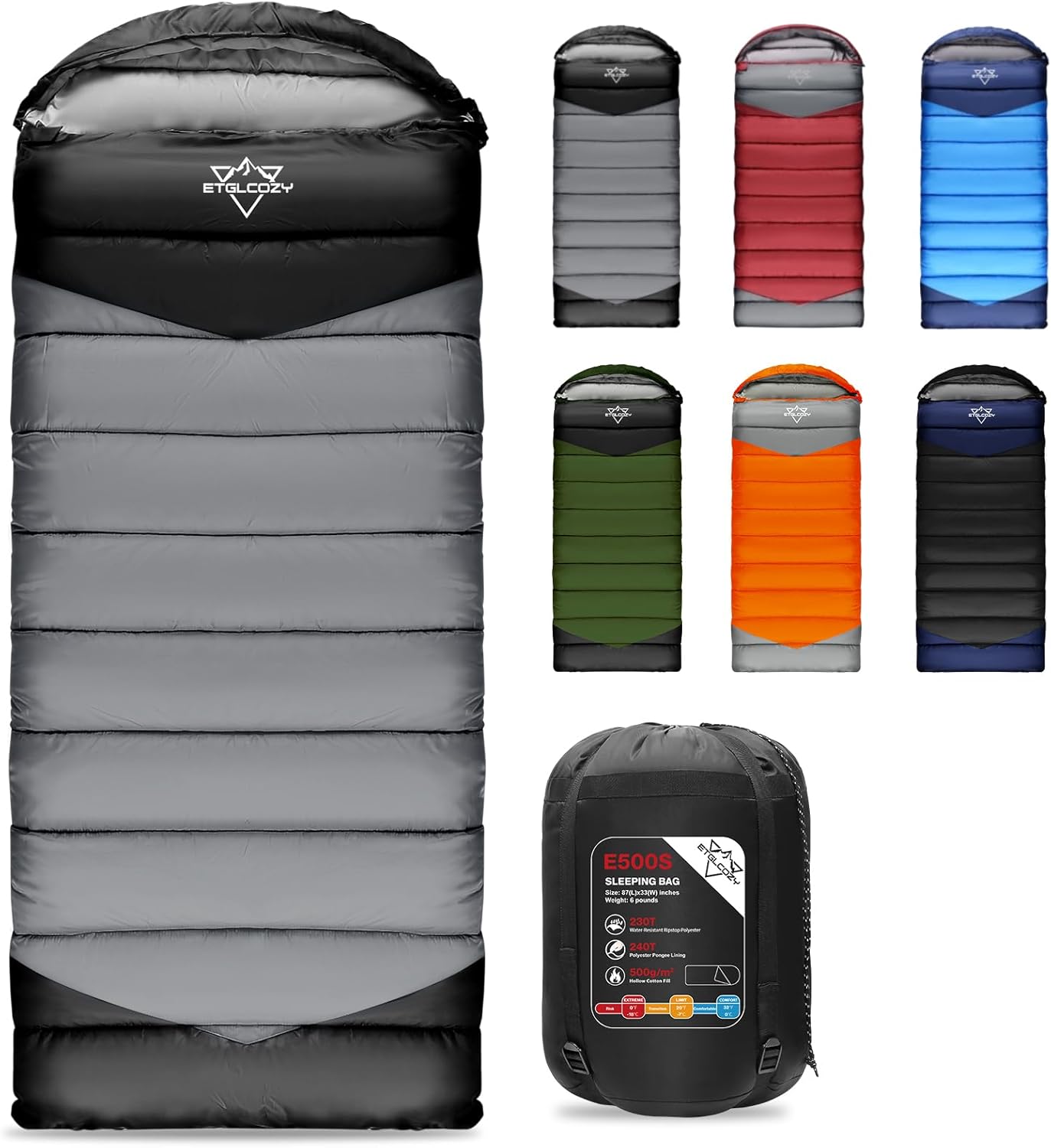 Sleeping Bag for Adults Cold Weather Lightweight Camping Gear