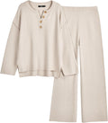 LILLUSORY Women's Oversized 2 Piece Lounge Set - Slouchy Knit Cozy