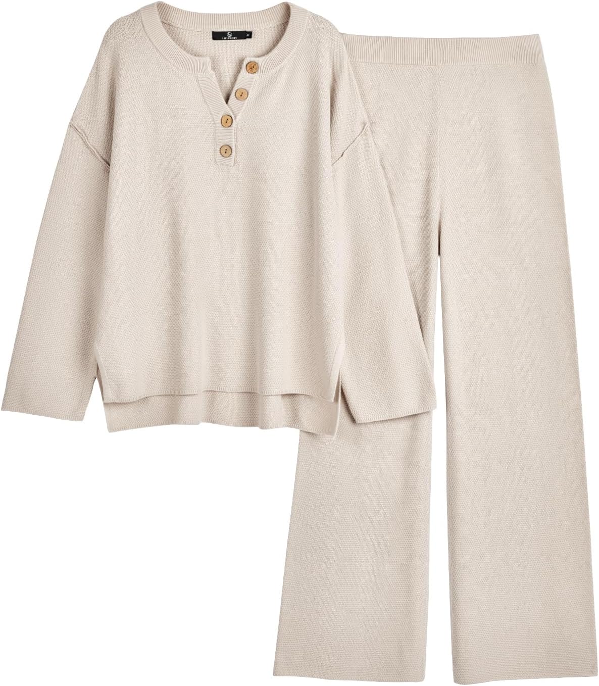 LILLUSORY Women's Cozy Knit Lounge Sets for Effortless Style