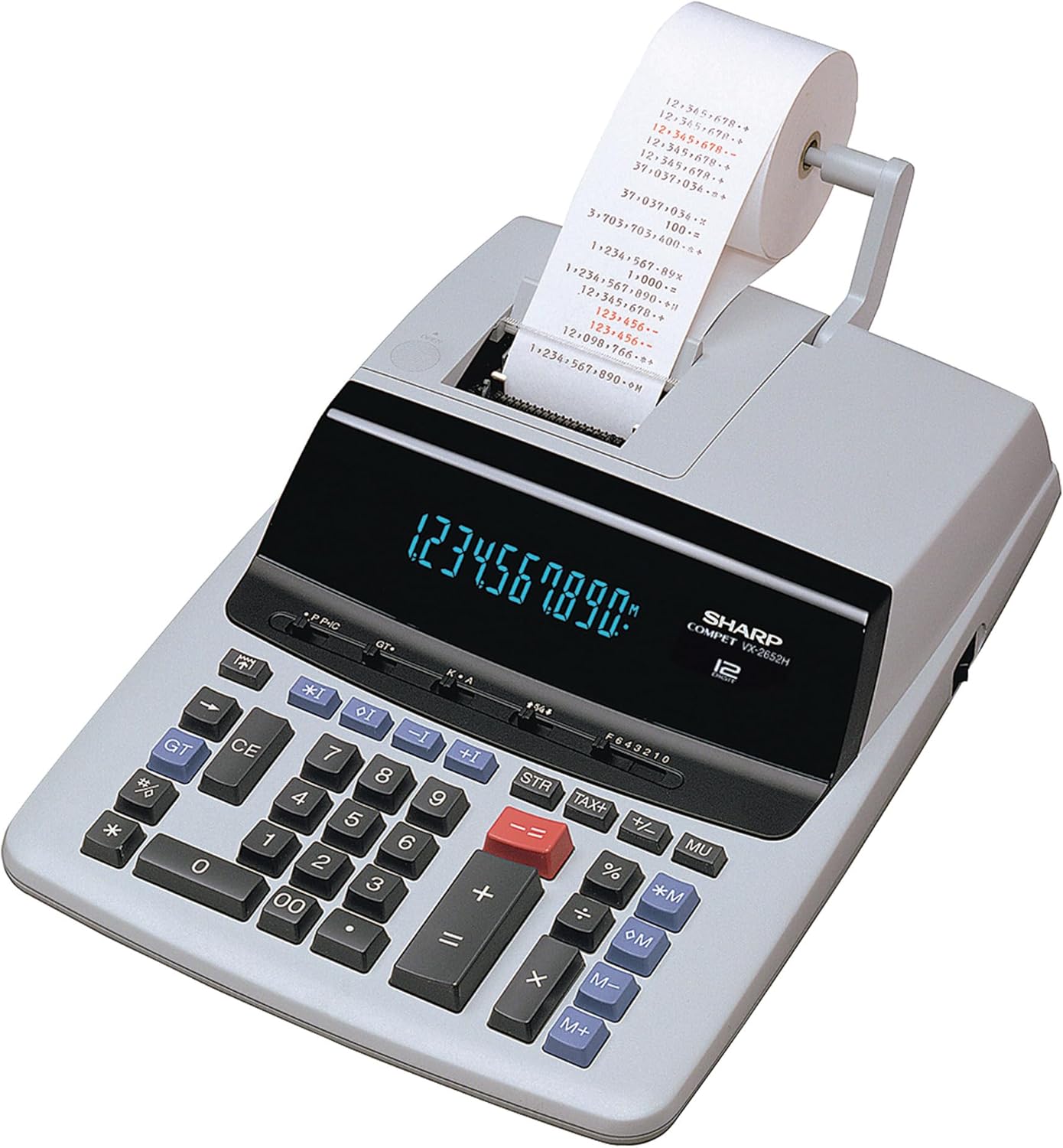 Sharp 12-Digit Print Calculator - Easy-to-Read Numbers, Perfect for Home & Office