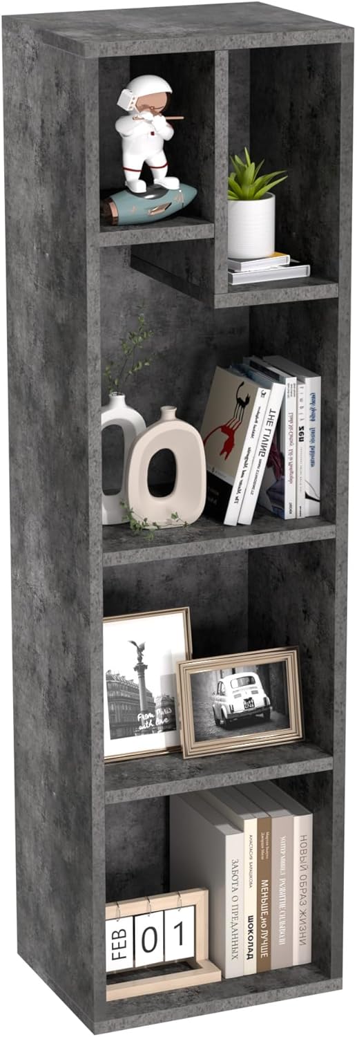 VECELO 4-Tier Bookcase for Modern Storage and Organization