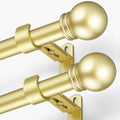 Curtain Rods for Windows 16 to 120 in - Adjustable Heavy-Duty Pack