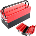 18 in Metal Tool Box 3-Layer 5-Drawer Folding Organizer - Compact