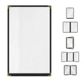 Restaurant Menu Covers 25 Pack Black 2-View Top-Loading - Legal Size