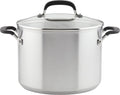 KitchenAid Stainless Steel 8-Quart Stockpot with Lid - Even Heating
