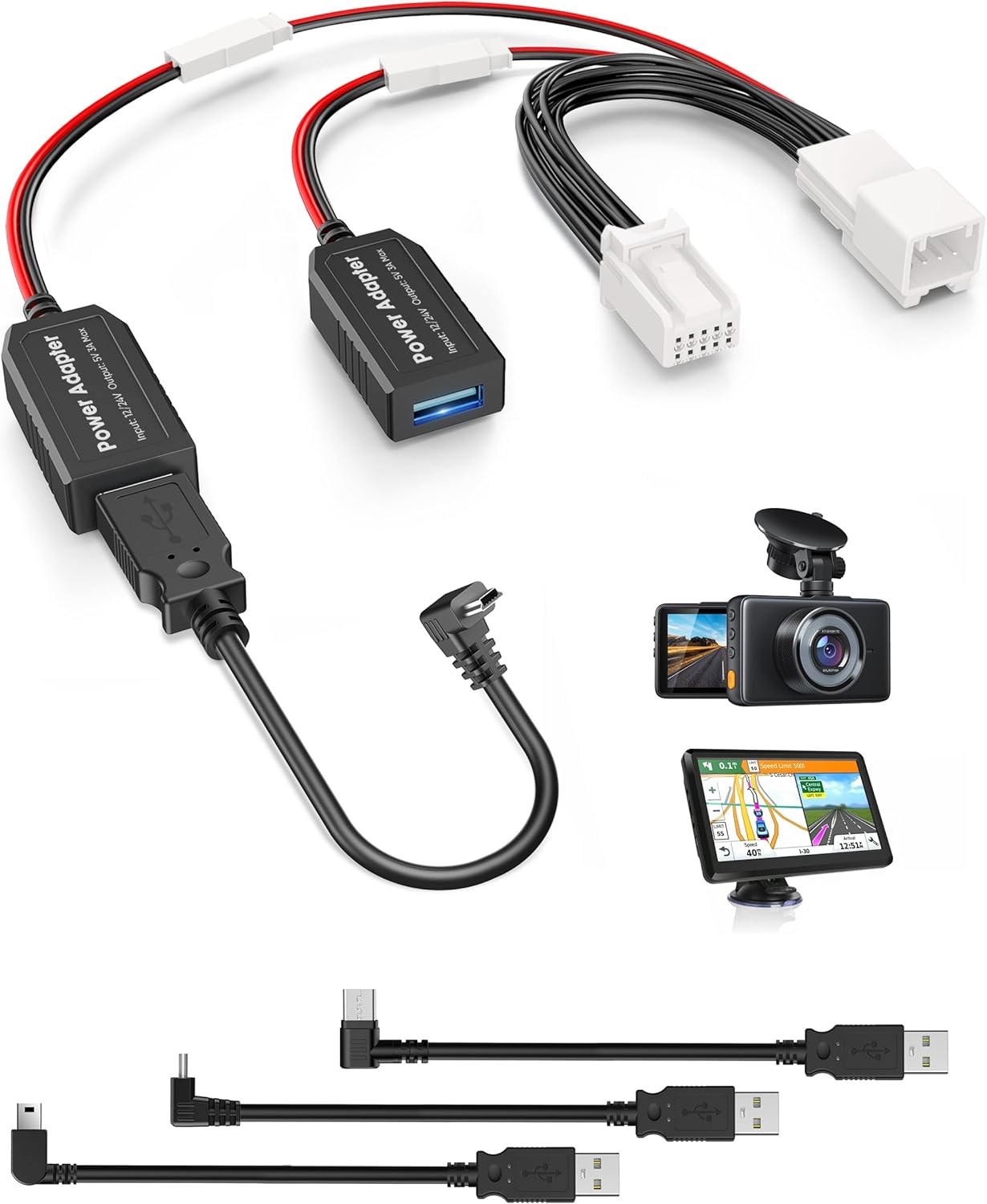 Dash Cam Power Adapter for Toyota Lexus Subaru Infiniti Models