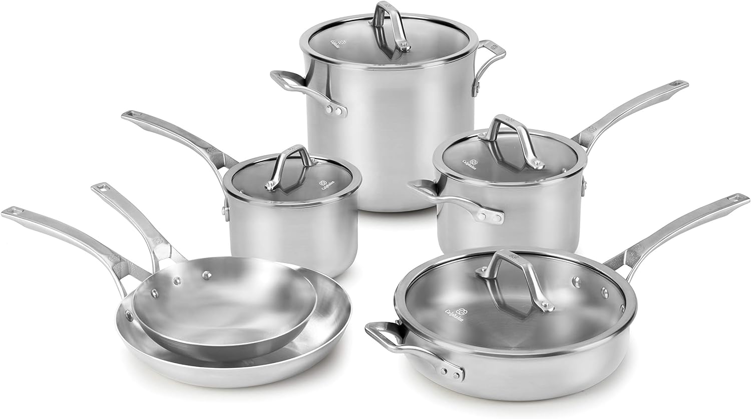 Calphalon 10-Piece Stainless Steel Cookware Set for Every Kitchen