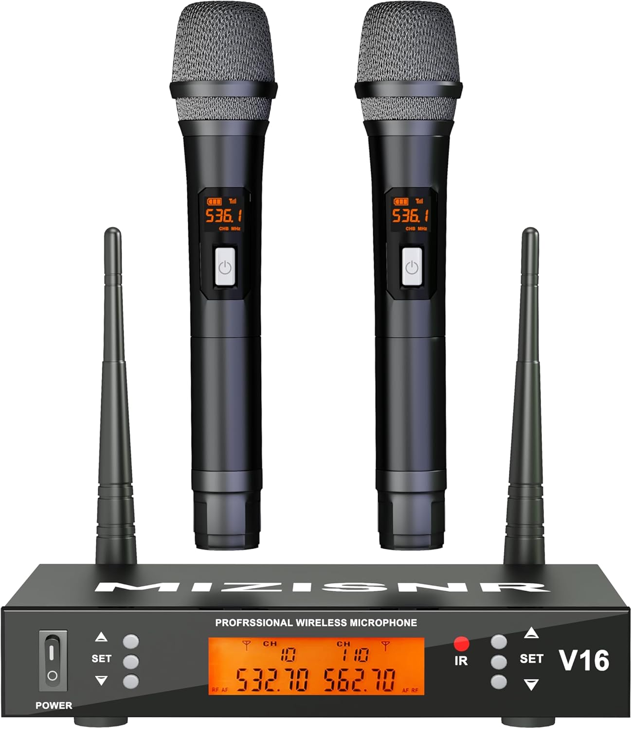Wireless Microphone System for Karaoke and Events with UHF