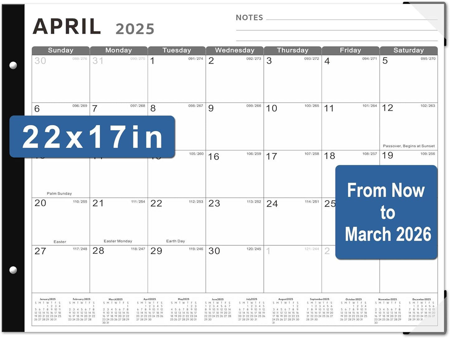 Large Desk Calendar 2025-2026, Plan Ahead with KOPEESY!