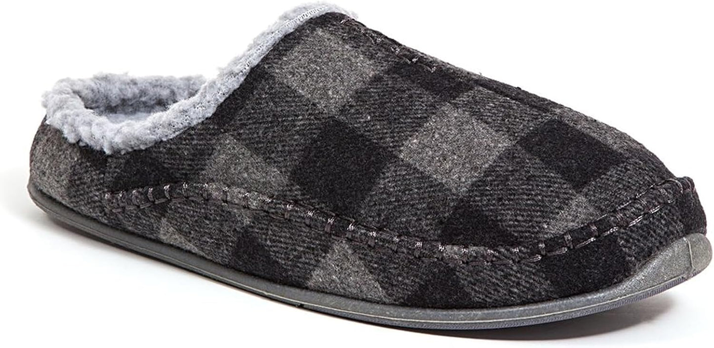Deer Stags Men's Comfort Slippers for Indoor and Outdoor Use
