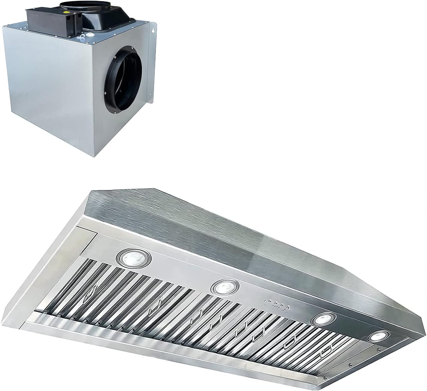 48-inch Range Hood Insert with Inline Blower for Kitchens