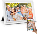 Smart White Digital Picture Frame with WiFi and 16GB Storage