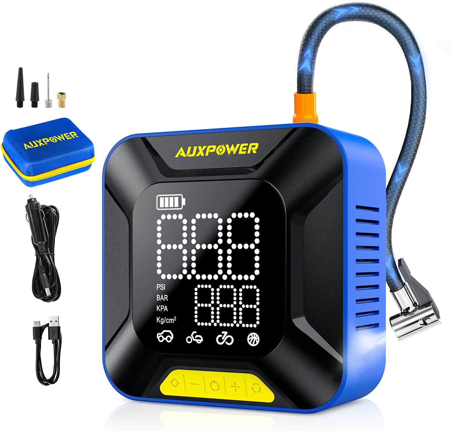 Auxpower 150PSI Portable Tire Inflator - Big Cylinder Power!