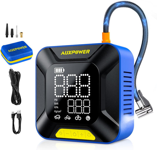 Auxpower 150PSI Portable Tire Inflator - Big Cylinder Power!