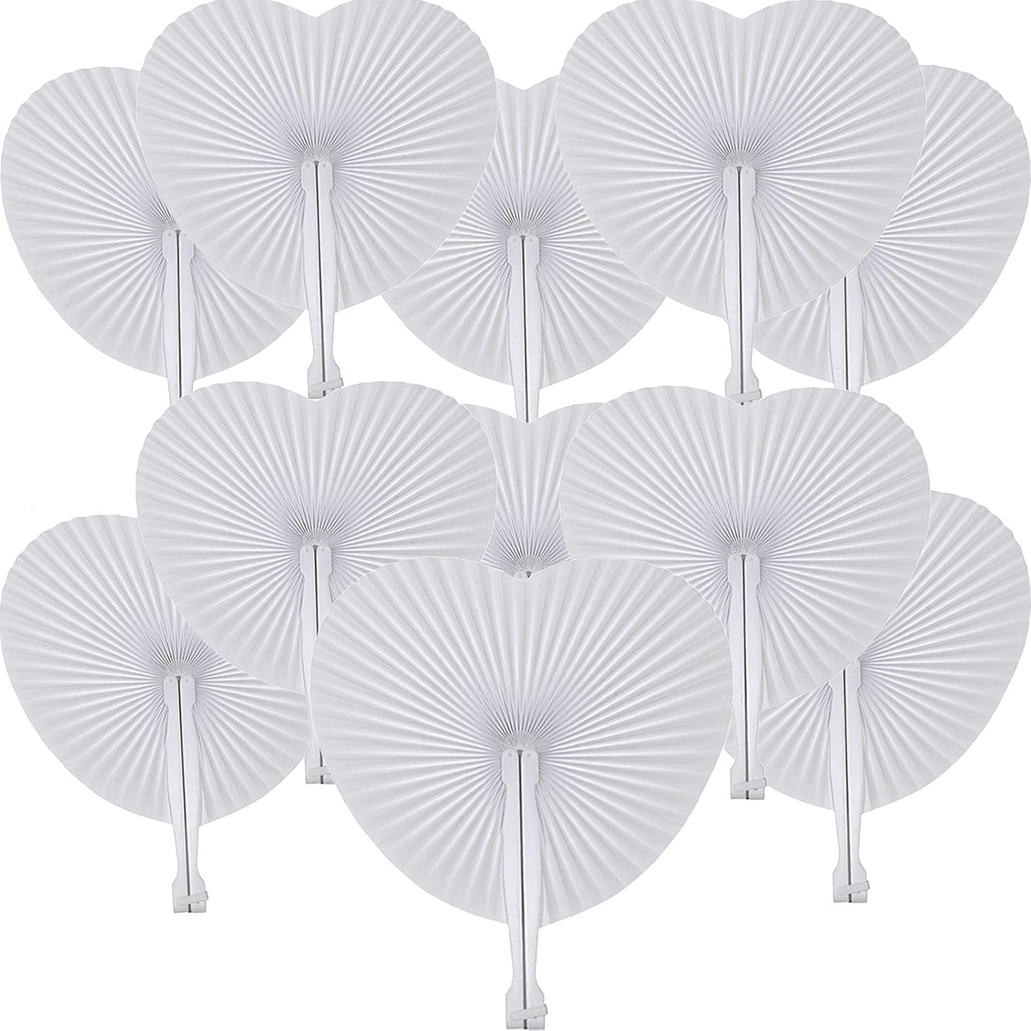 150 Packs Decorative Paper Folding Hand Fans for Weddings and Parties