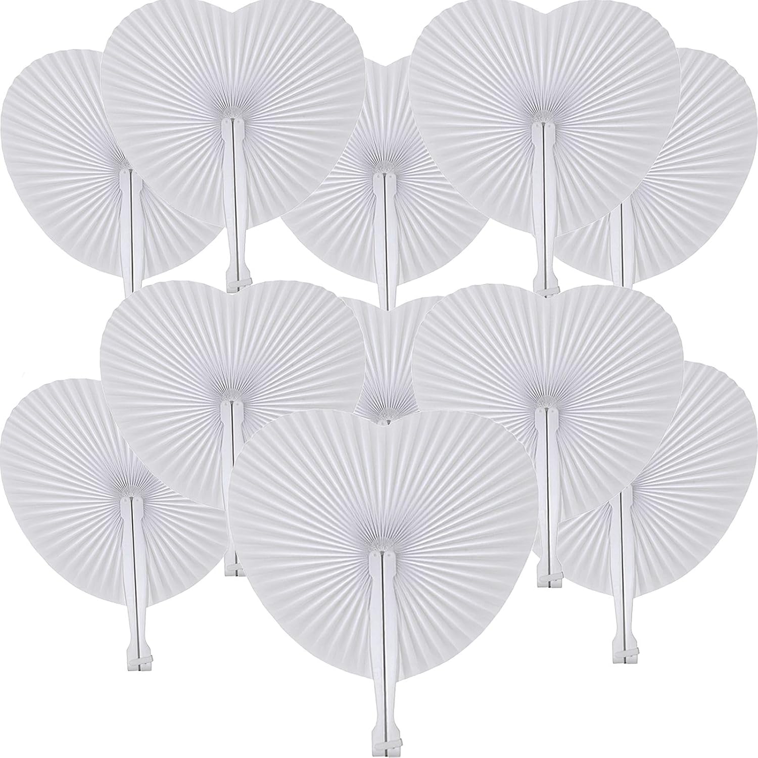 150 Packs Decorative Paper Folding Hand Fans for Weddings and Parties
