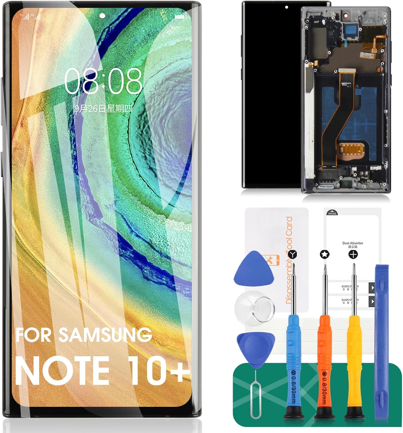 OLED Screen Replacement for Samsung Note 10 Plus with Frame