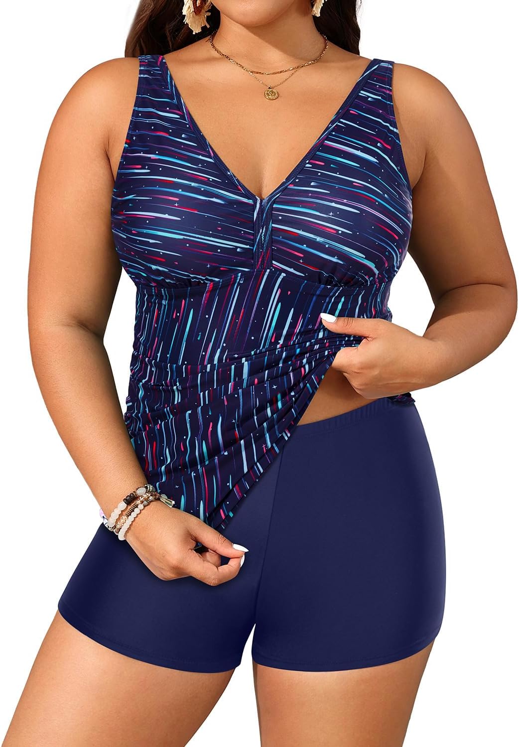 Yonique Womens Plus Size Swimsuits with Shorts for Comfort