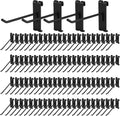 Polmart 4 in Heavy Duty Black Gridwall Panel Hooks - 96 Pack