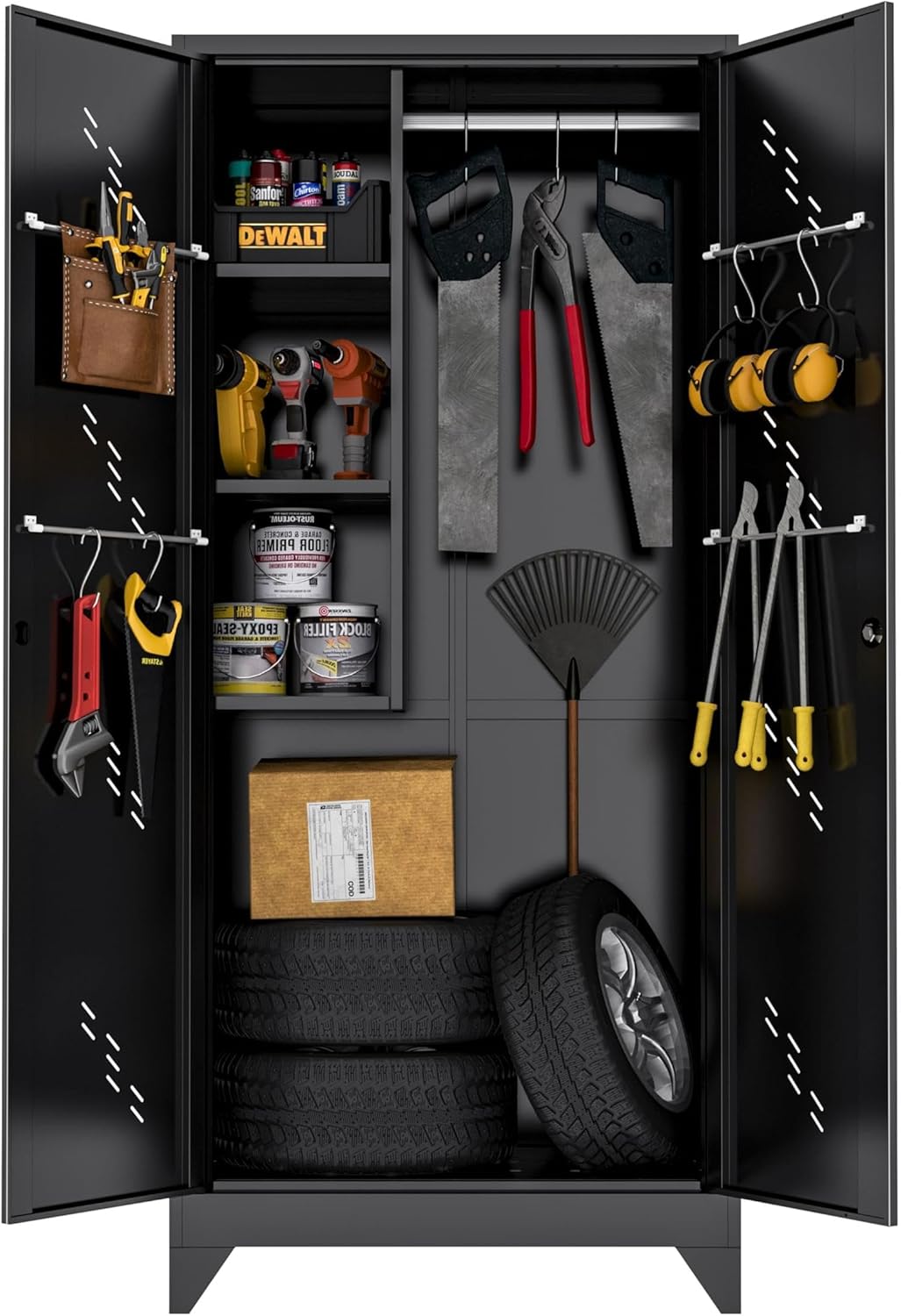 VASAAOSD Metal Garage Storage Cabinet for Tools and More