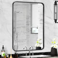 Wall Mount Mirror for Bathroom 22in x 30in Black Frame - Tempered