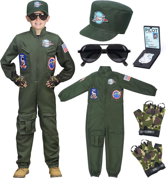 Fighter Pilot Costume for Kids - Cool Air Force Flight Suit