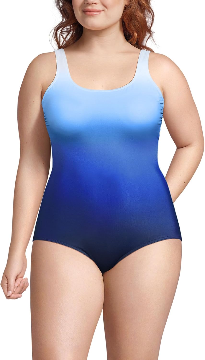 Chlorine Resistant Soft Cup Tugless Sporty One Piece Swimsuit