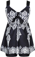 Plus Size Swimsuit for Women Tankini Swimdress Two Piece - Flattering