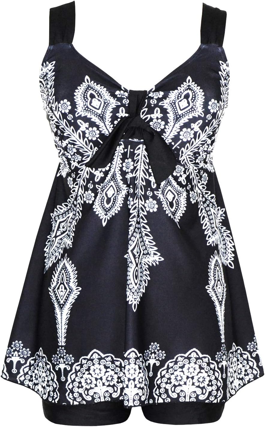 Plus Size Swimsuit for Women with Tummy Control and Shorts